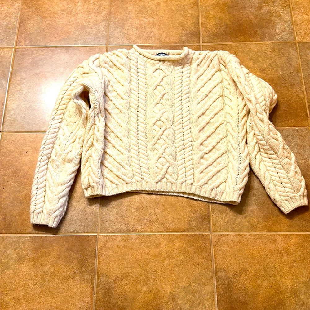 Vintage Land’s End Fisherman’s Sweater - 100% Wool